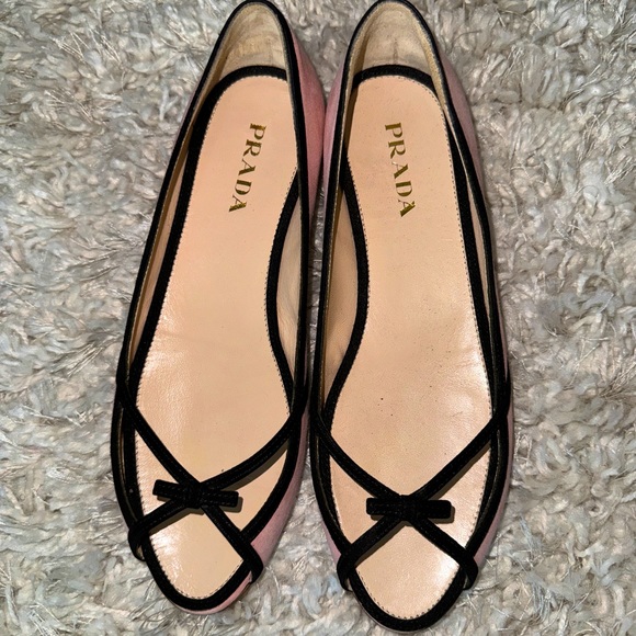 Rare Authentic Prada Ballet Flats EU 37 - Picture 3 of 4